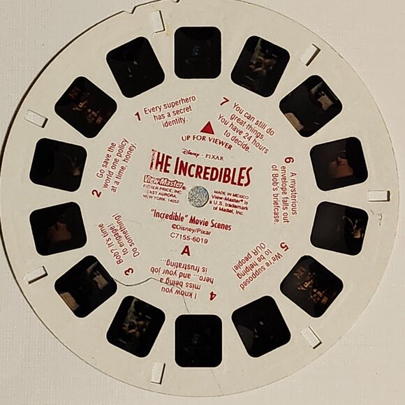 RETRO Disney Pixar The Incredibles Movie Scenes View Master Reels Lot of 3 - Picture 4 of 6